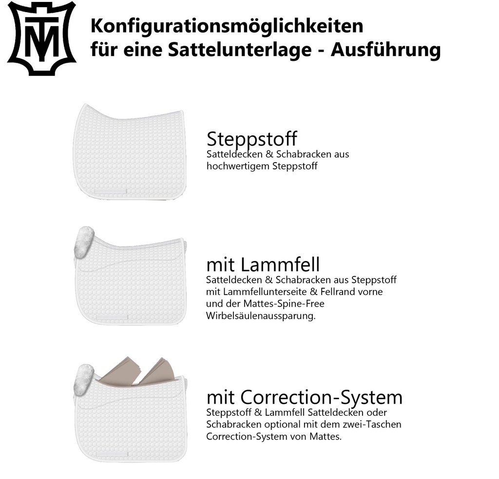 Mattes Sattelunterlage konfigurieren