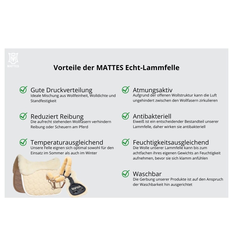 Mattes Sitzfell für Omega Sättel konfigurieren