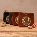 Sac à friandises en cuir avec clip de ceinture