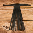 Frontal español con flecos de cuero